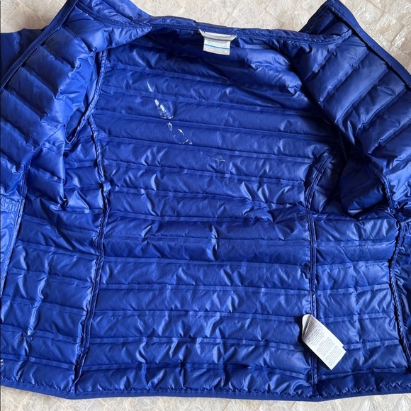Columbia Women's Vibrant Blue Down Puffer Jacket zip-up sz M medium winter coat - Picture 7 of 10